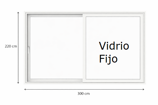 Imagen de Corredera Elevable Cortizo E-170 Blanca 300x220 cm con Climalit Planitherm 4S y Herraje G-U (APERTURA POR LA IZQUIERDA)